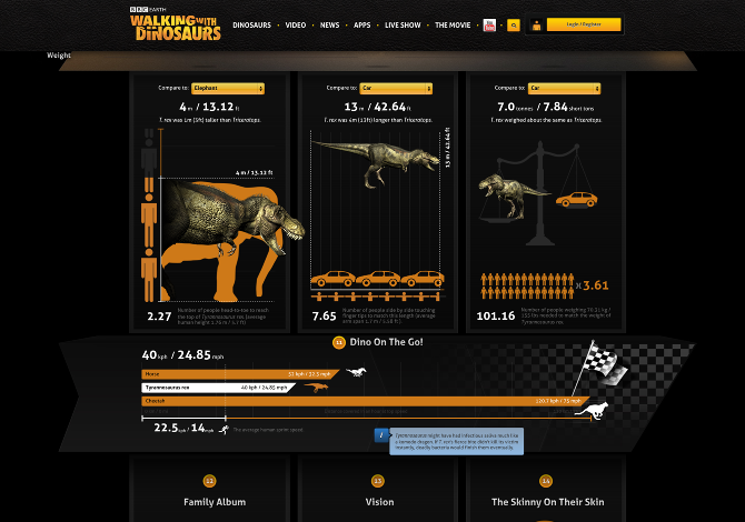Tyrannosaurus Rex infographic.