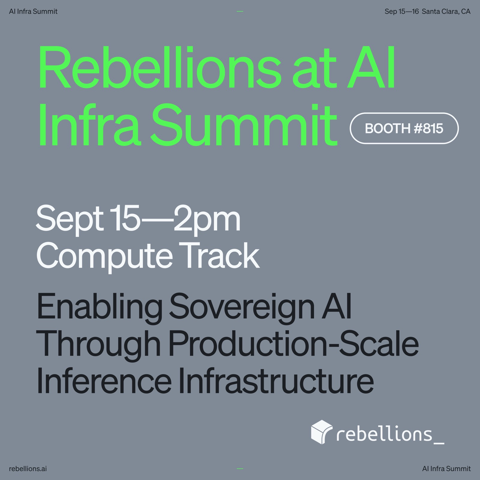 AI Infra Summit carousel, session page