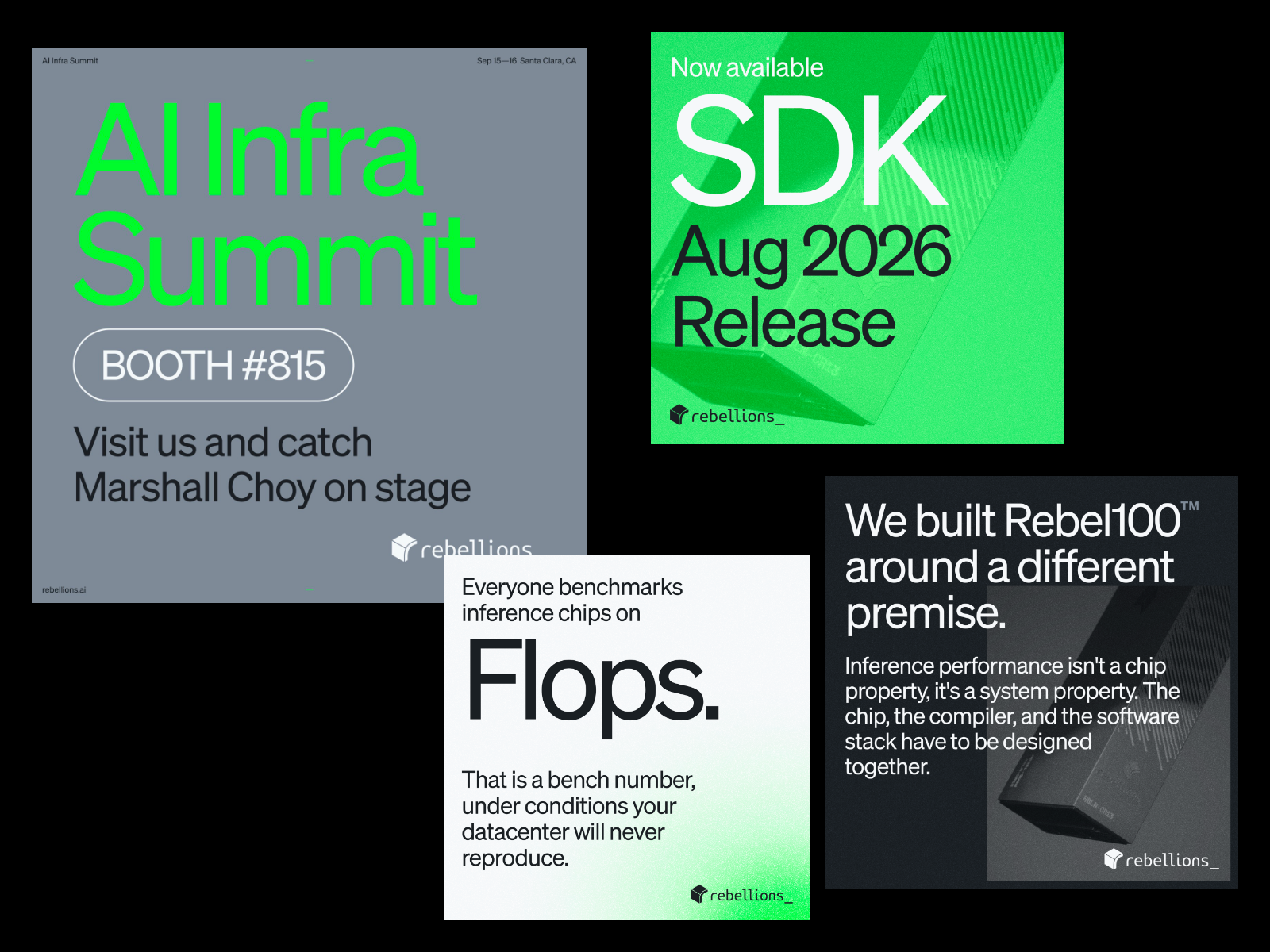 Rebellions social posts and the AI Infra Summit carousel cover